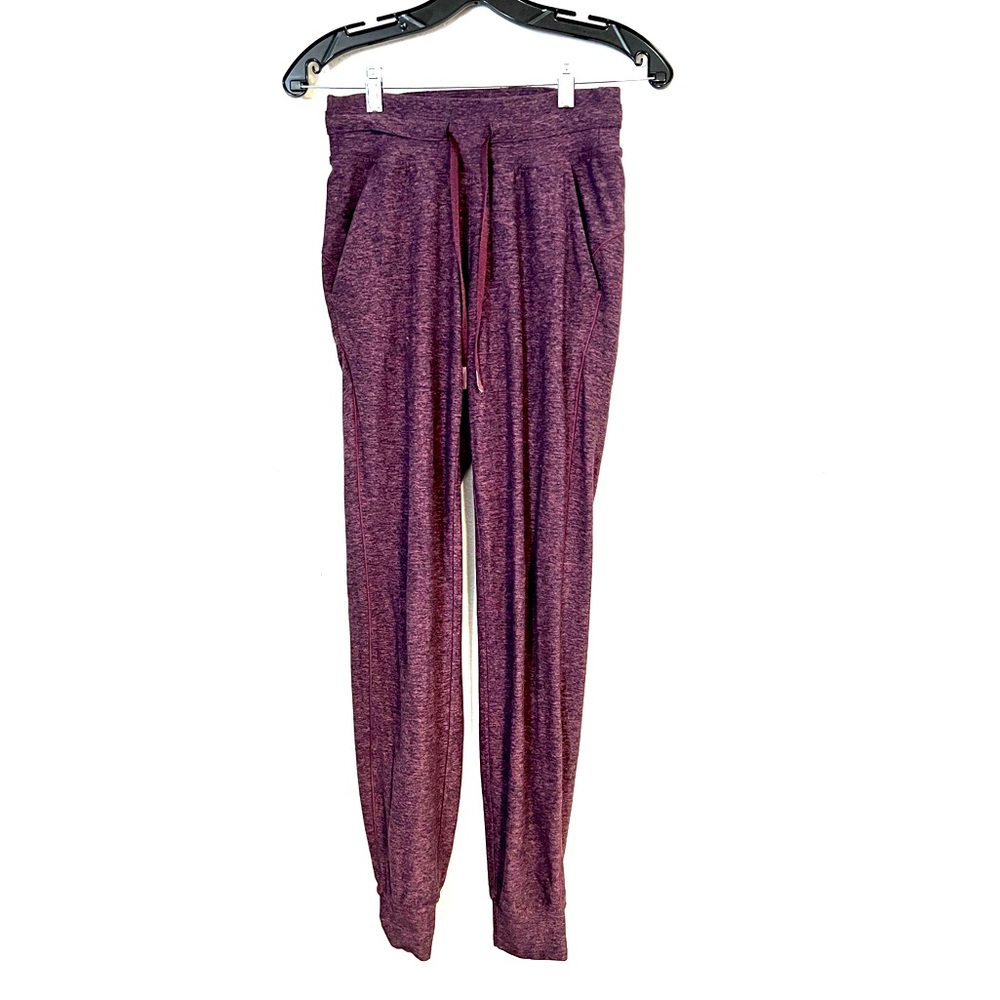 Lululemon Jogger  Pants Ready To Rulu Purple Heathered  Drawstring Waist Size 2